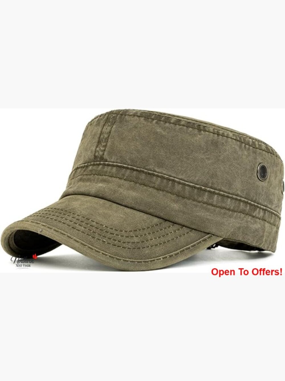 Cotton and Polyester Military Cadet Cap, Unisex Baseball Hat, Sun Protection